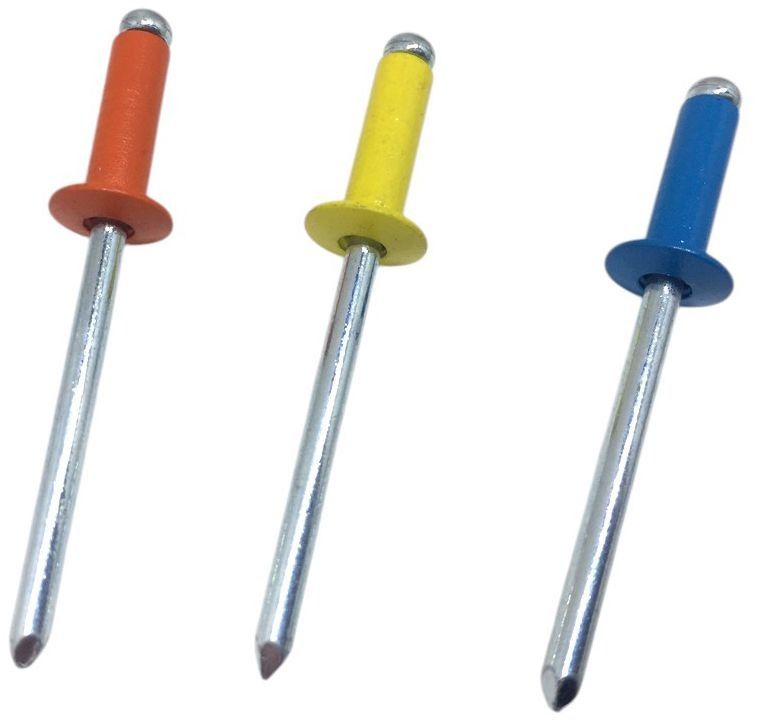 Заклепки цветные сталь/сталь со стандартным бортиком - фото